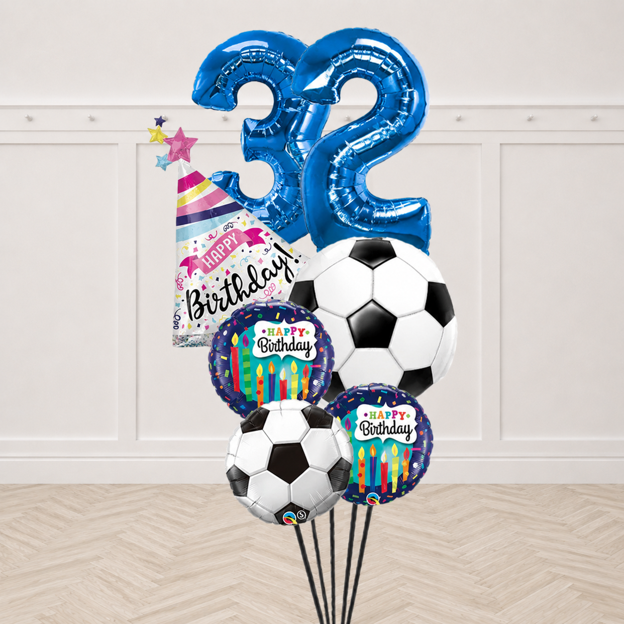 Any Age SoccerBall Birthday All Foil Bouquet