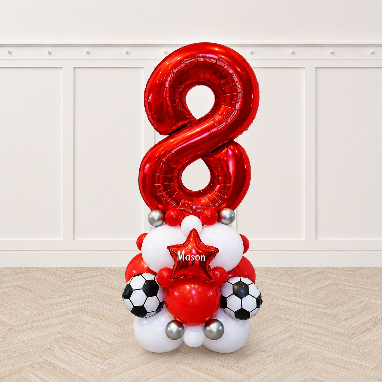 Any Single Number Soccer Balloon Arrangement