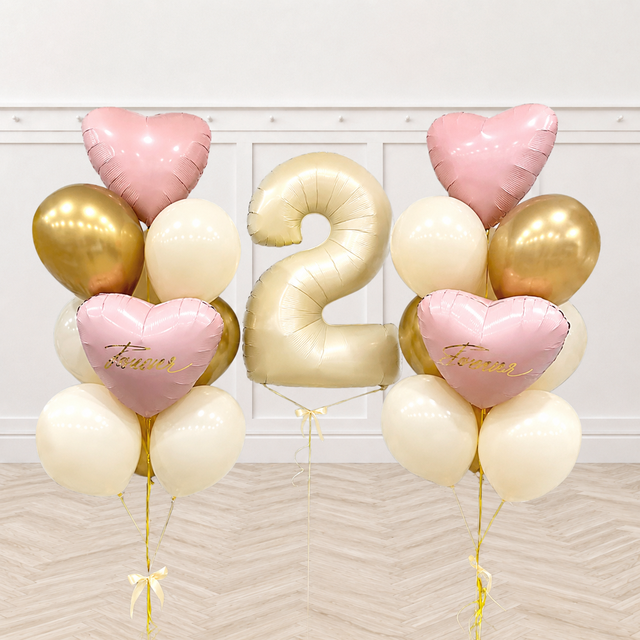 Any Single Number with Custom Text Aesthetic Balloon Bouquet Set