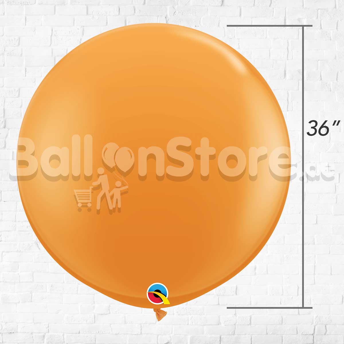 Giant Standard Orange Color Latex Balloon Helium Inflated