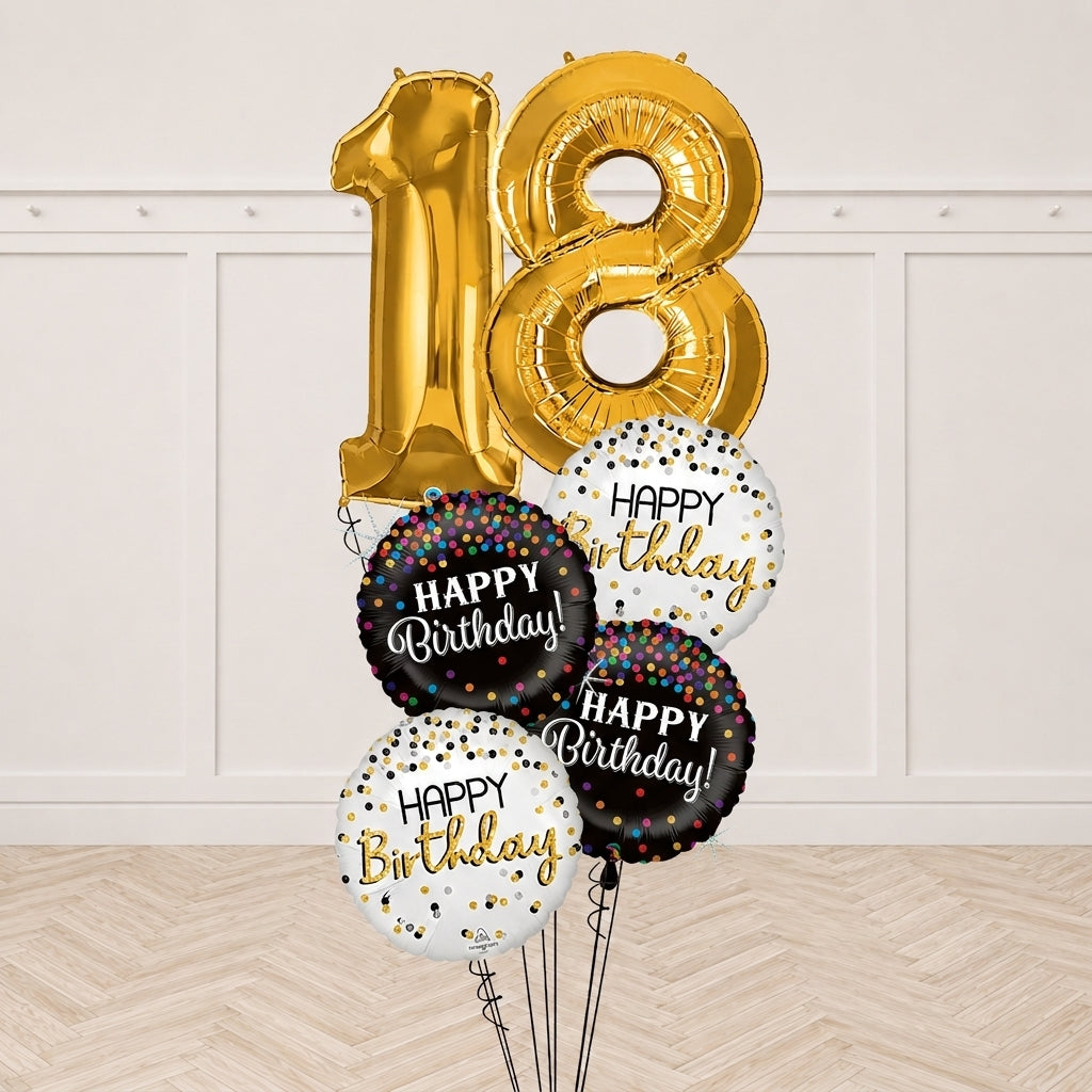 Any Age Classic Birthday All Foil Bouquet