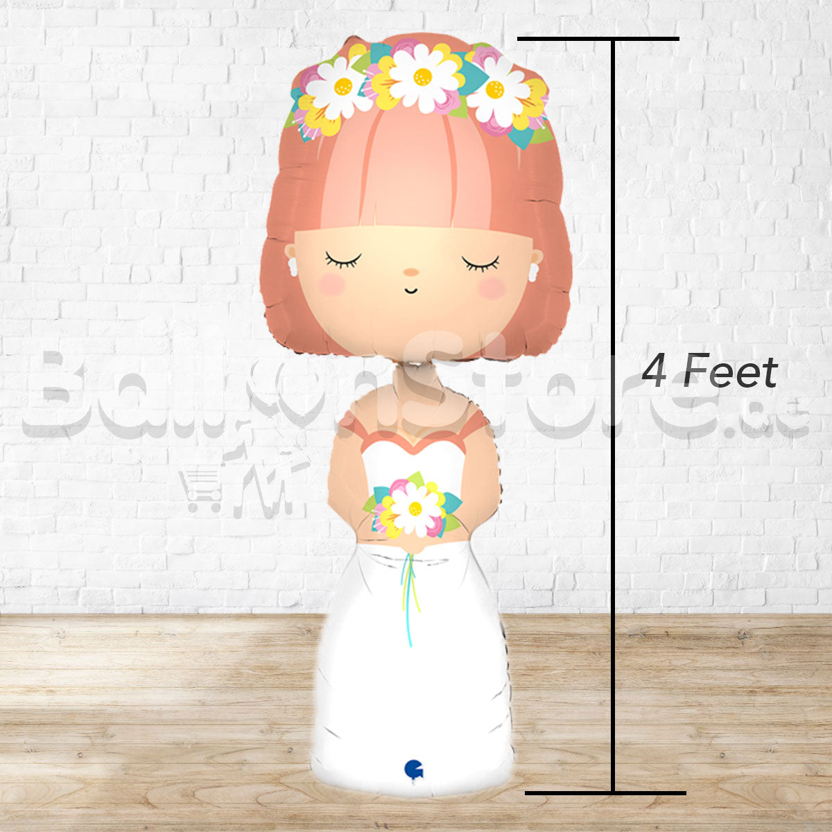 Lovely Bride & Groom Multi Foil Balloon Set 4feet Height