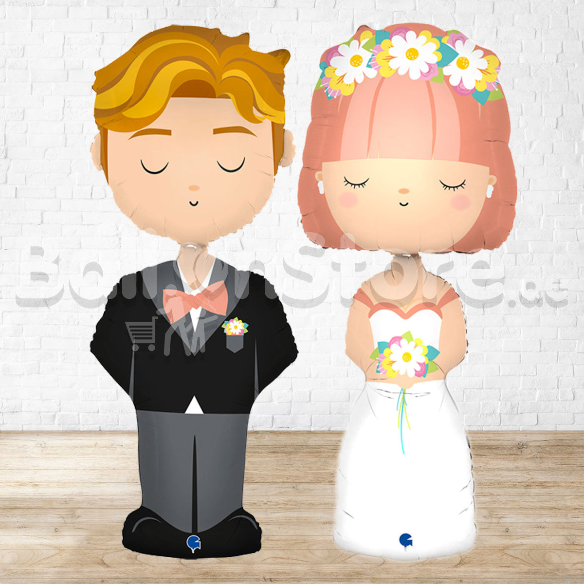 Lovely Bride & Groom Multi Foil Balloon Set 4feet Height
