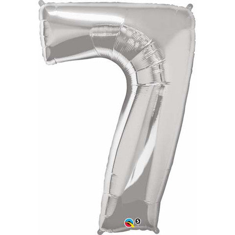 Number Seven Silver Helium Filled