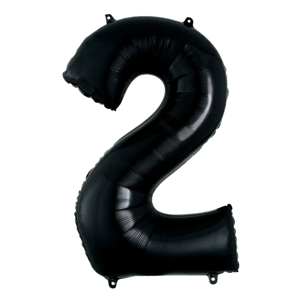 Number Two (2) Black Helium Filled