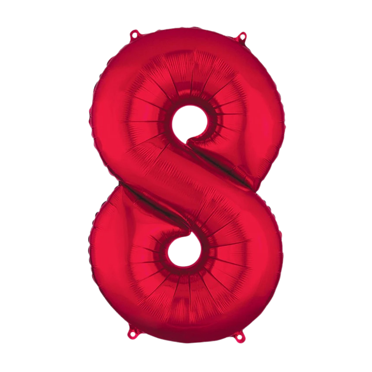 Number Foil Number Eight Red - Helium Filled