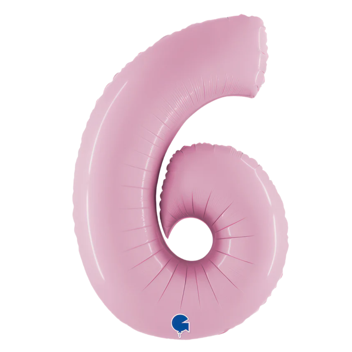 Number 6 Pastel Pink Helium Filled