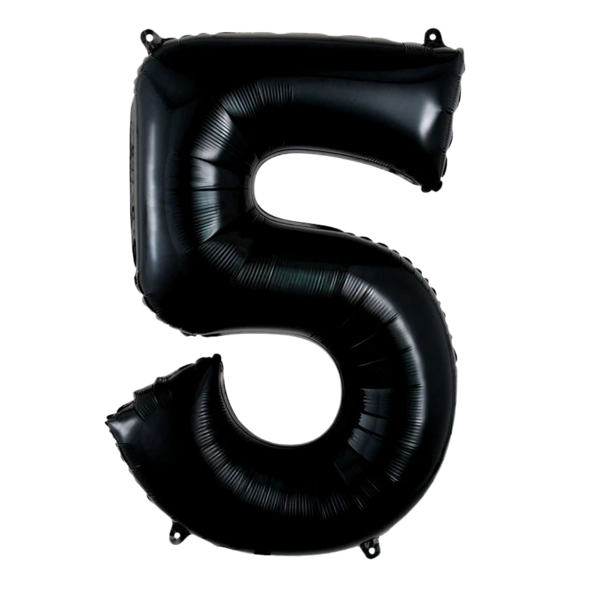 Number Foil Number Five Black Helium Filled