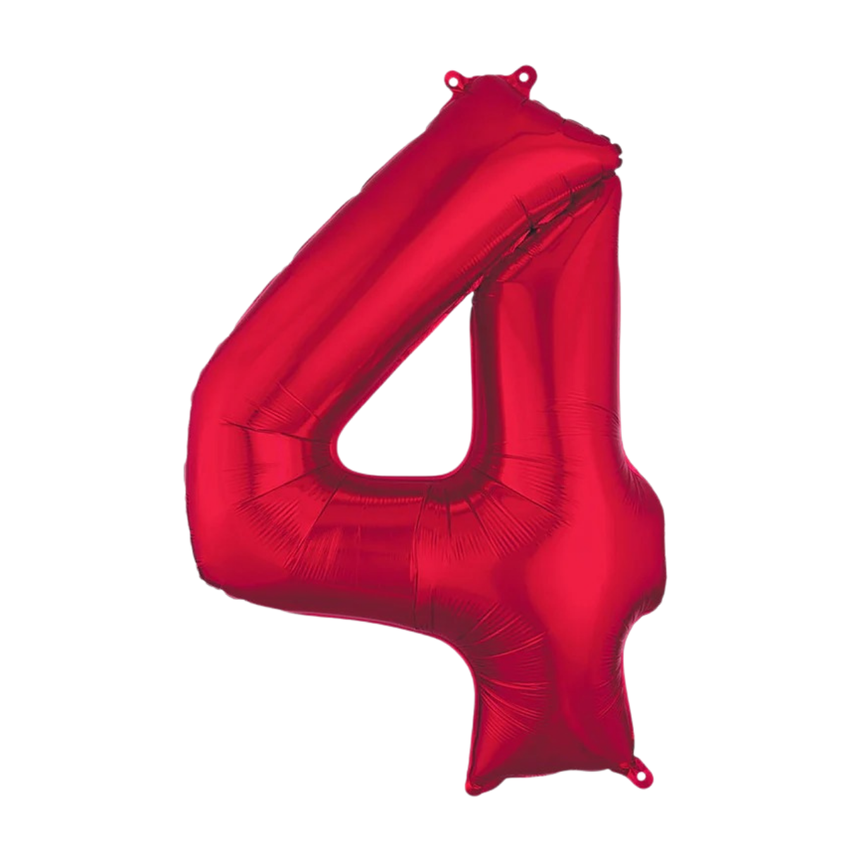 Number Four (4) Red - Helium Filled