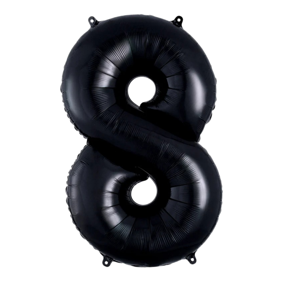 Number Foil Number Eight Black Helium Filled
