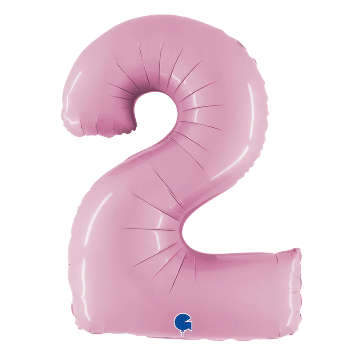 Number Two Pastel Pink Helium Filled