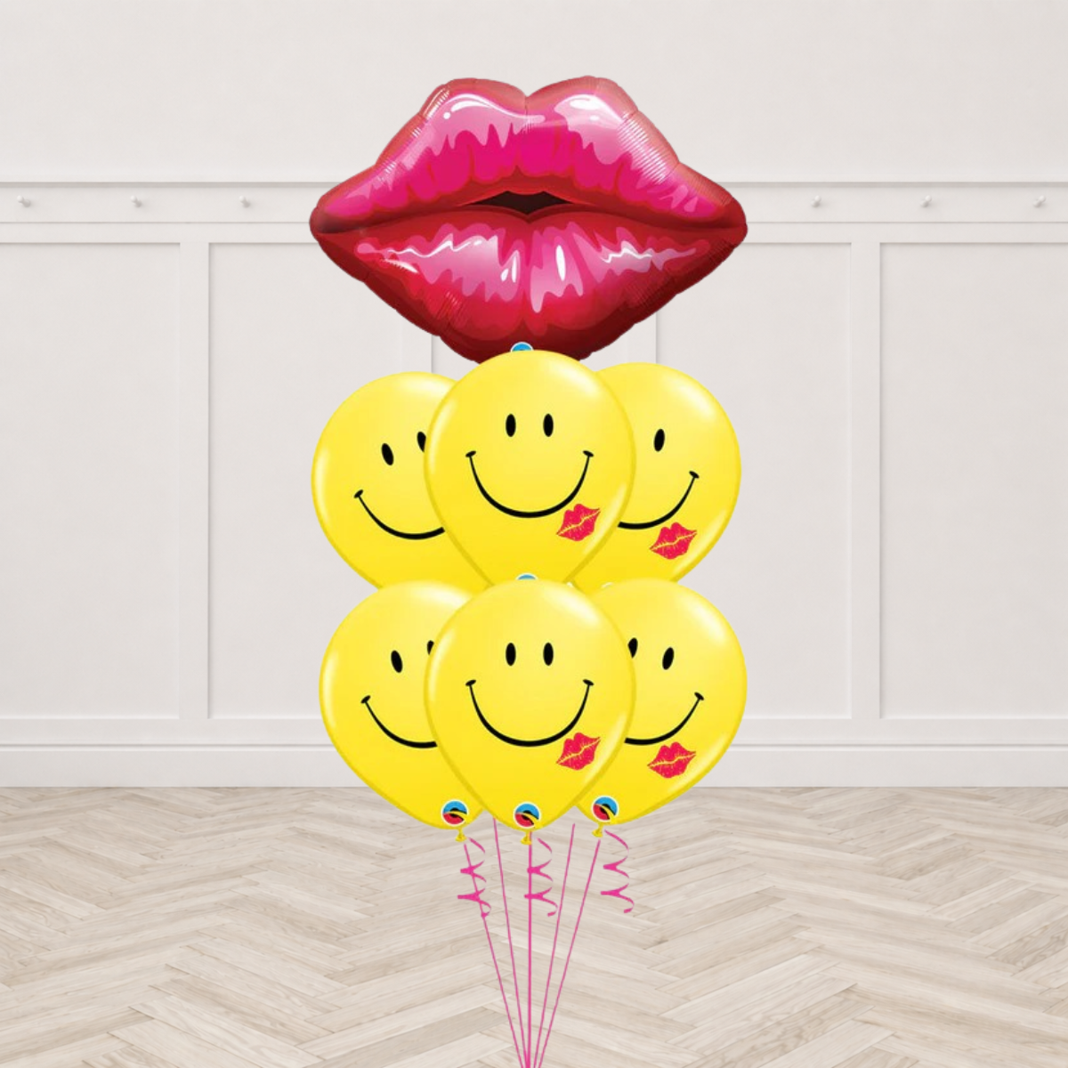 A Smile & A Kiss,Red Kissy Lips Bouquet.