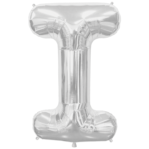 Jumbo Letter I - Metallic Silver