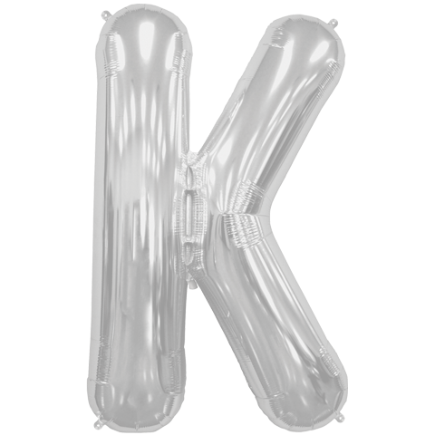 Jumbo Letter K - Metallic Silver