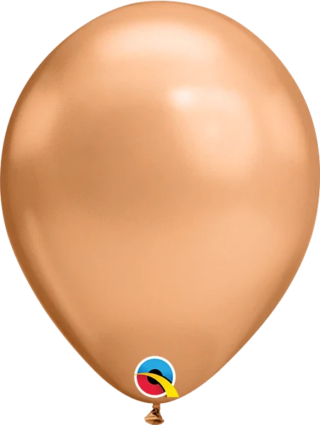 Copper Chrome Latex Balloons QUALATEX