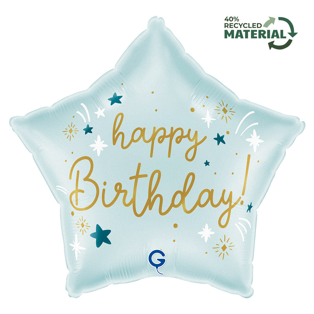 Blue Birthday balloon
