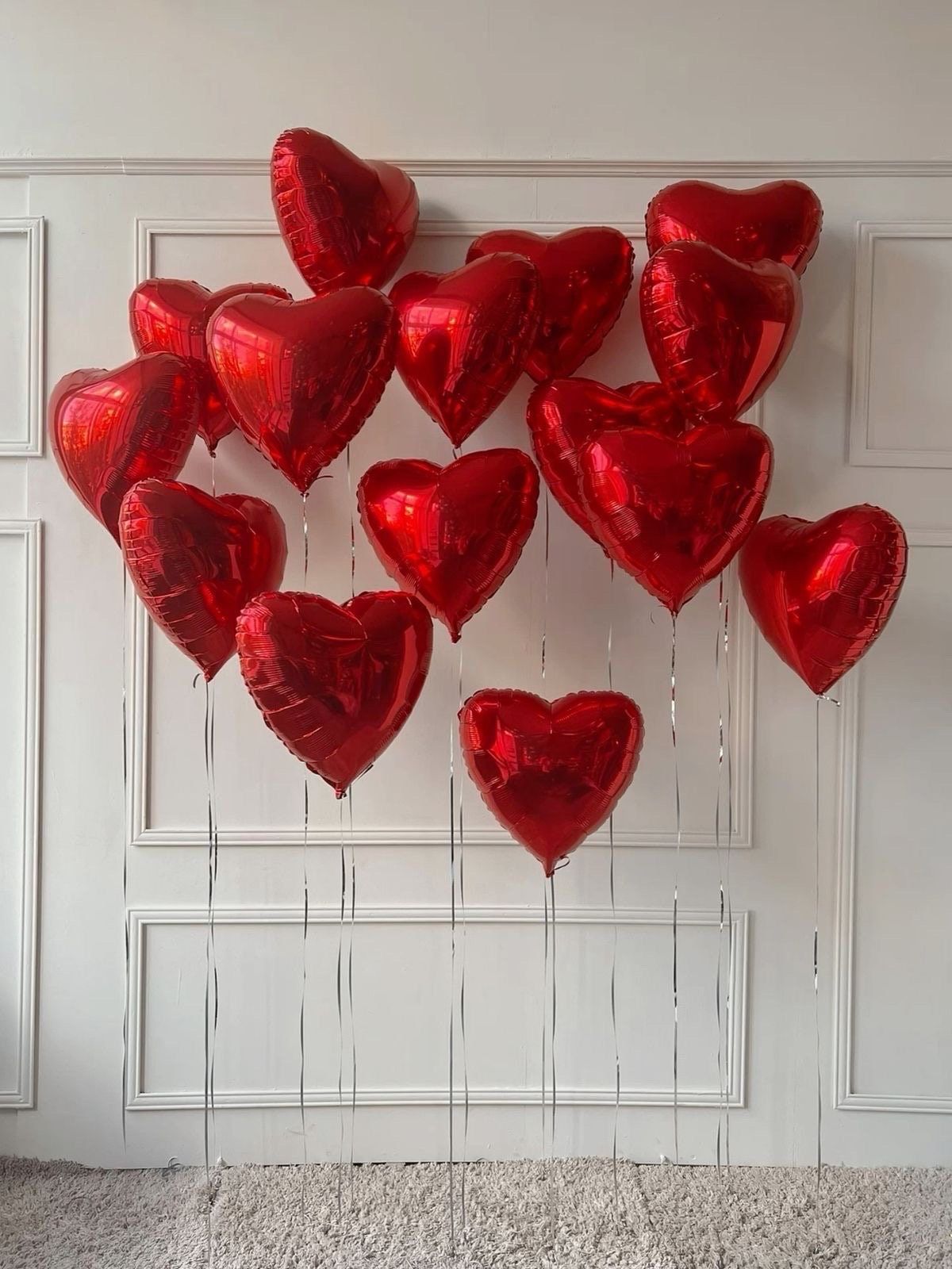 Red heart Simply Foil heart 15pcs