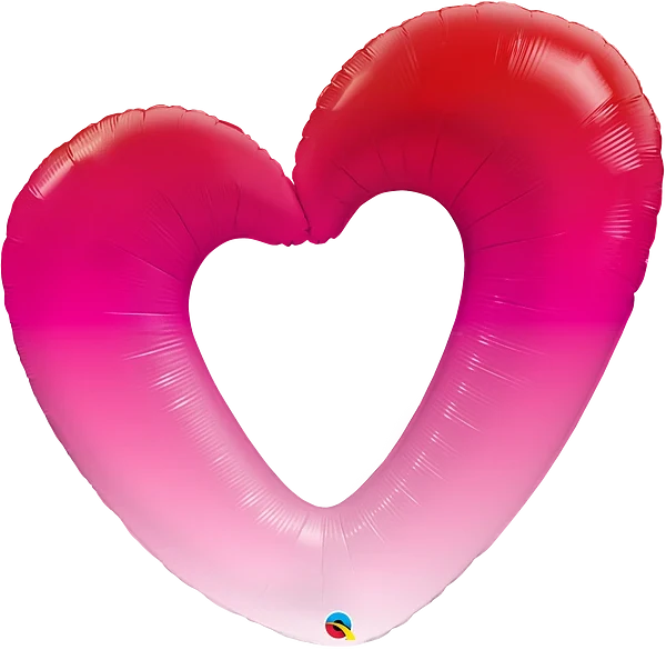 Pink Ombre Heart Foil Balloon