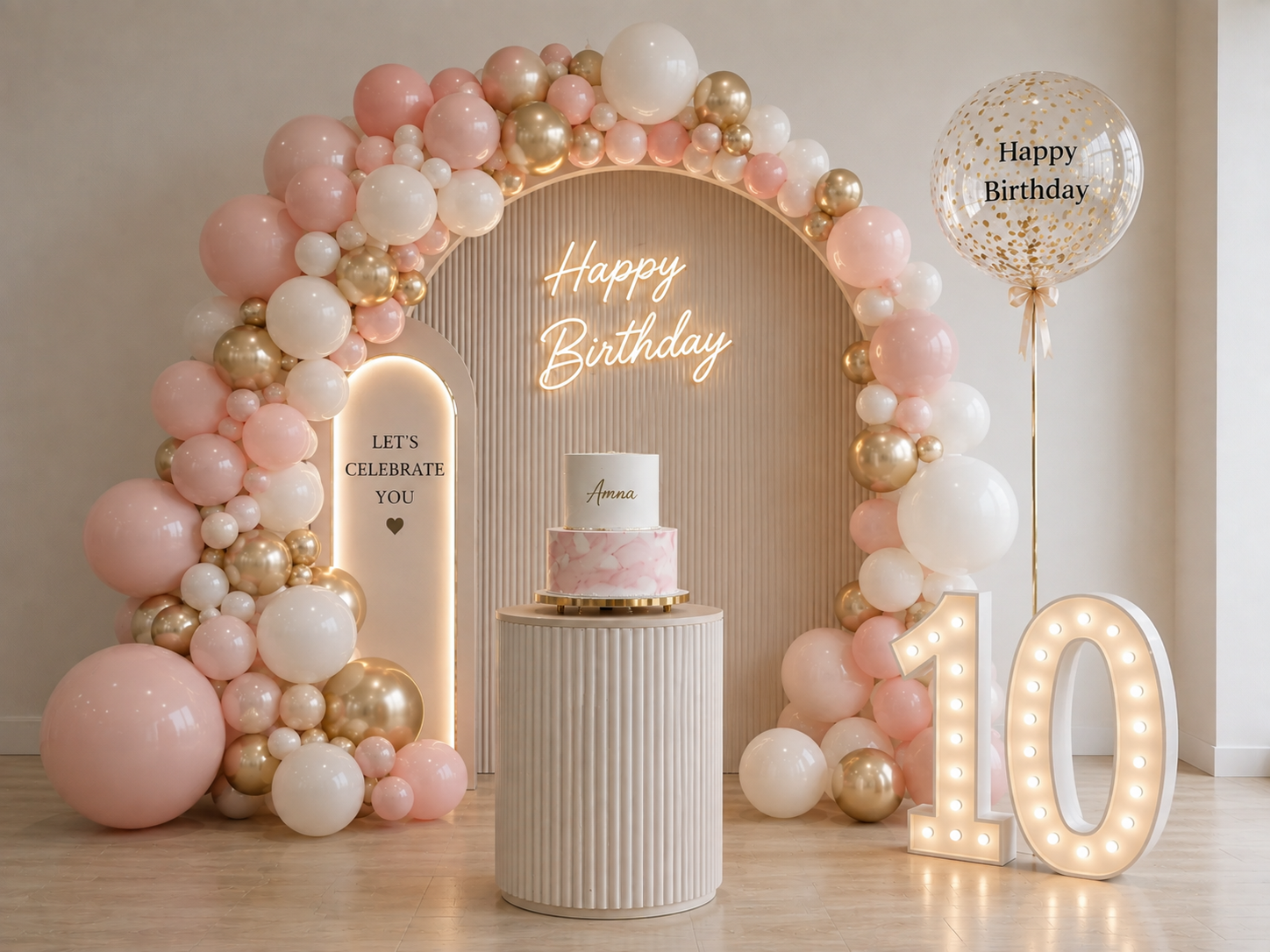 How to Create a Luxury Birthday Setup with Balloons in Abu Dhabi