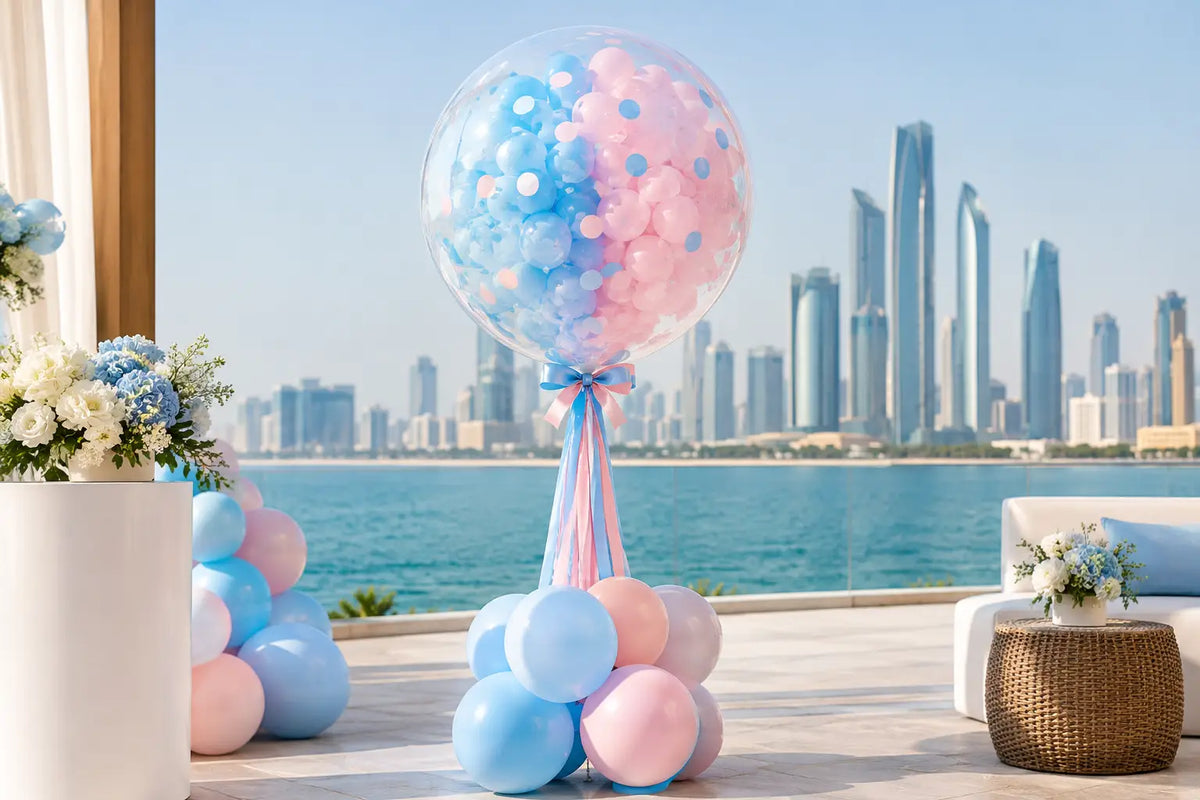 Gender Reveal Balloon Arrangement for Abu Dhabi