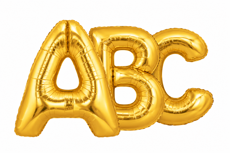 Gold Letter Balloons