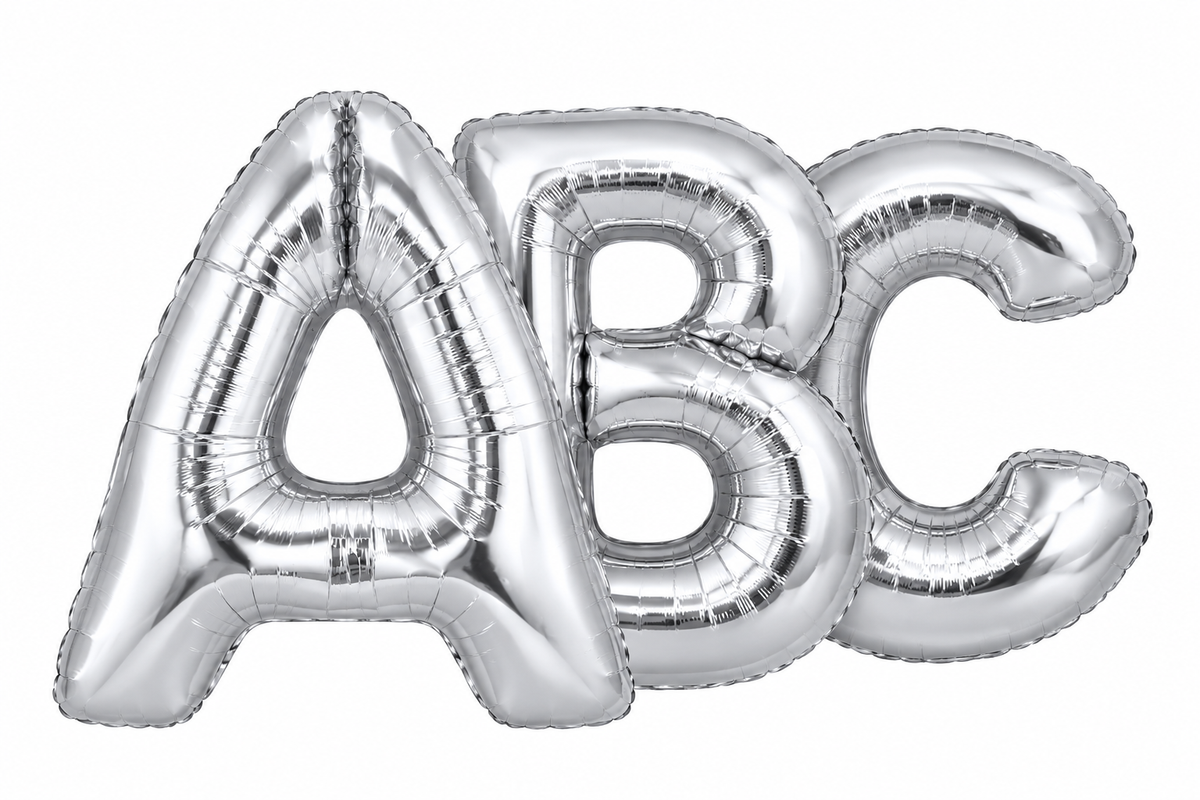 Silver Letter Balloons