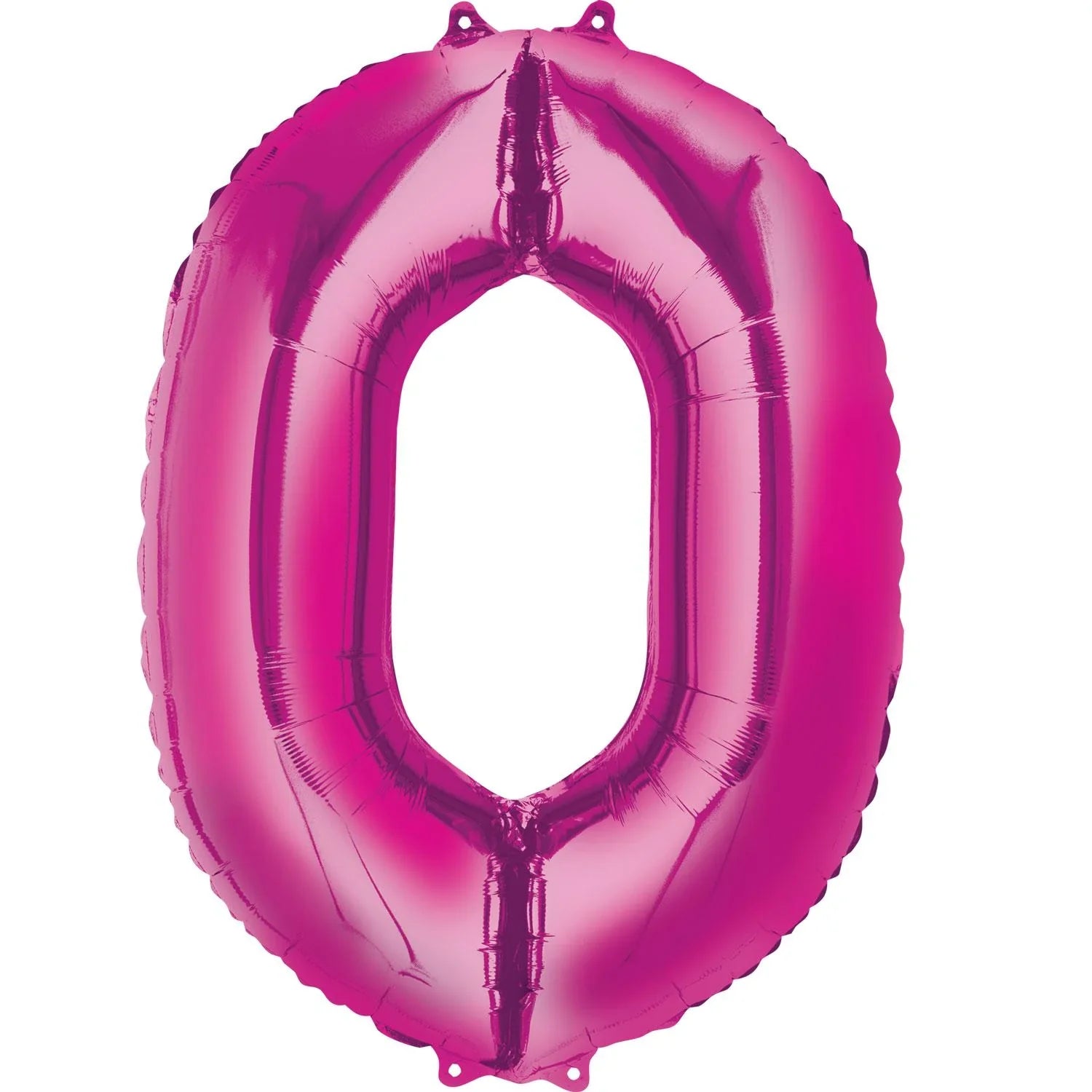 Number Zero(0) Dark  Pink Helium Filled Balloon