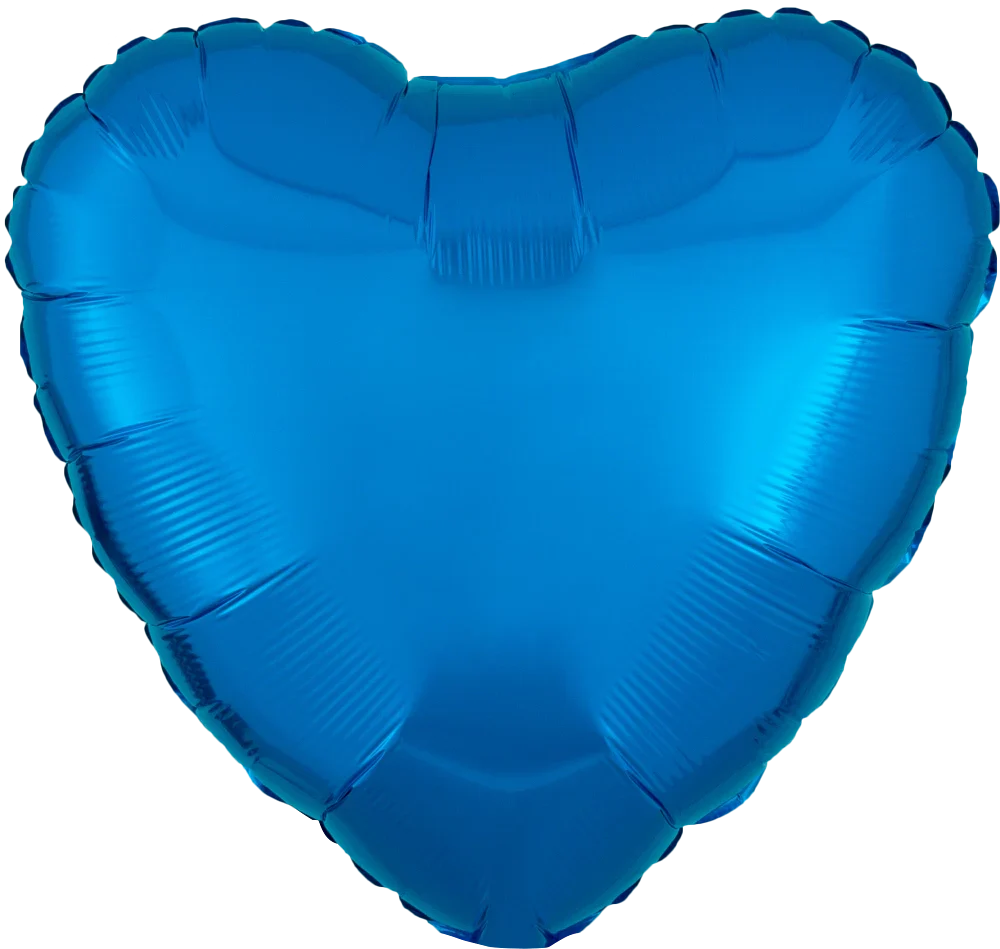 Metallic Blue Heart shape foil balloon 18inches