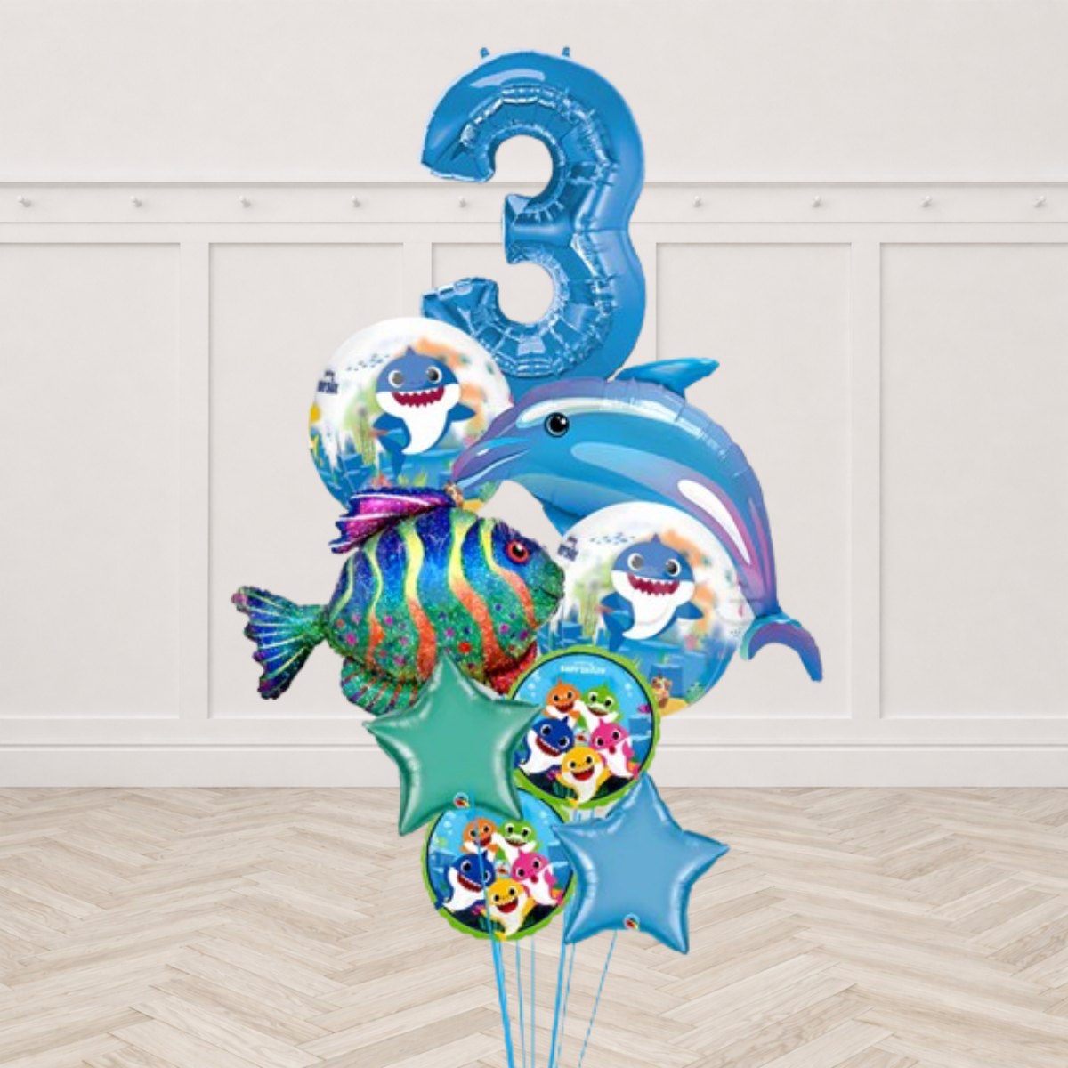 Any Number Baby Shark Under the Sea Big Balloon Bouquet
