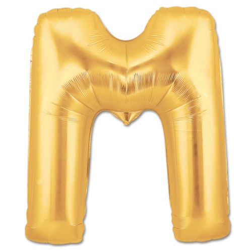 Jumbo Letter M - Metallic Gold