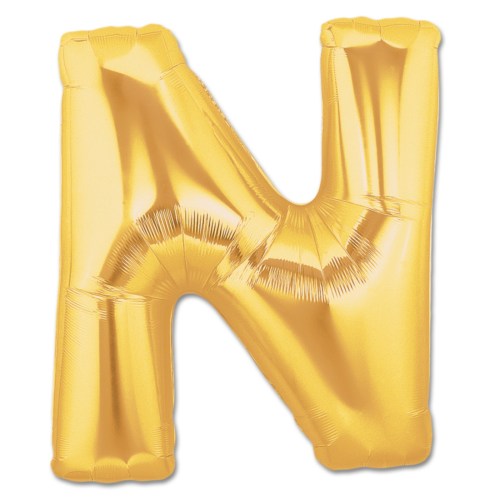 Jumbo Letter N - Metallic Gold