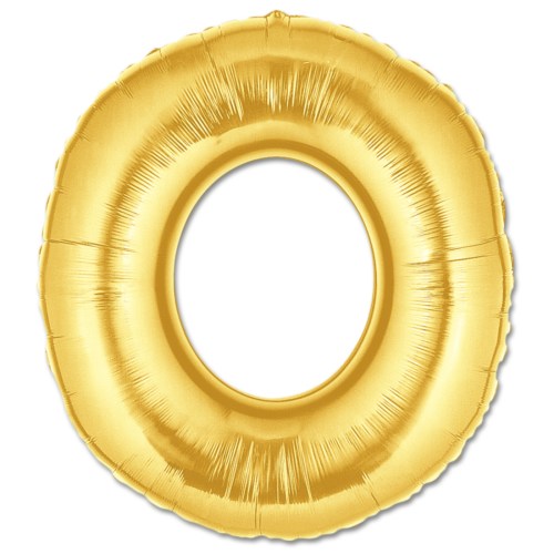 Jumbo Letter O - Metallic Gold