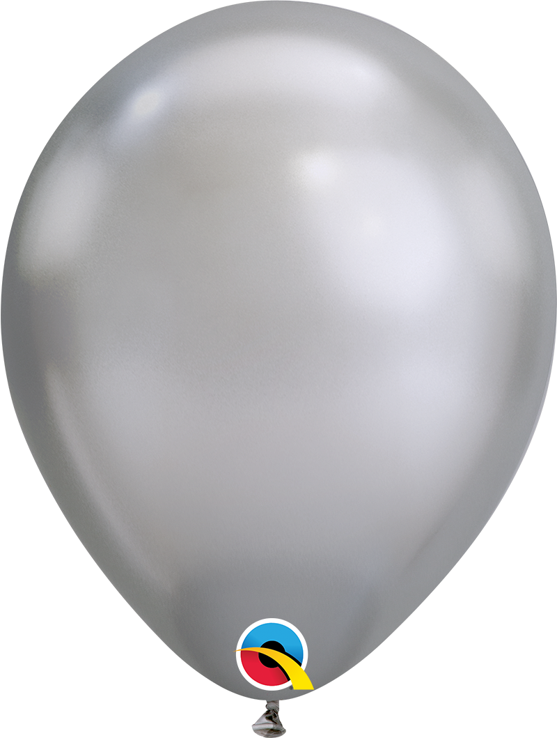 Chrome Silver Latex Balloons.
