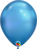 Blue Chrome Latex Balloons.