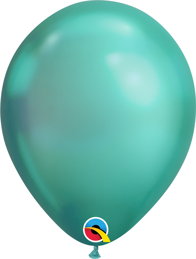 Green Chrome Latex Balloons.