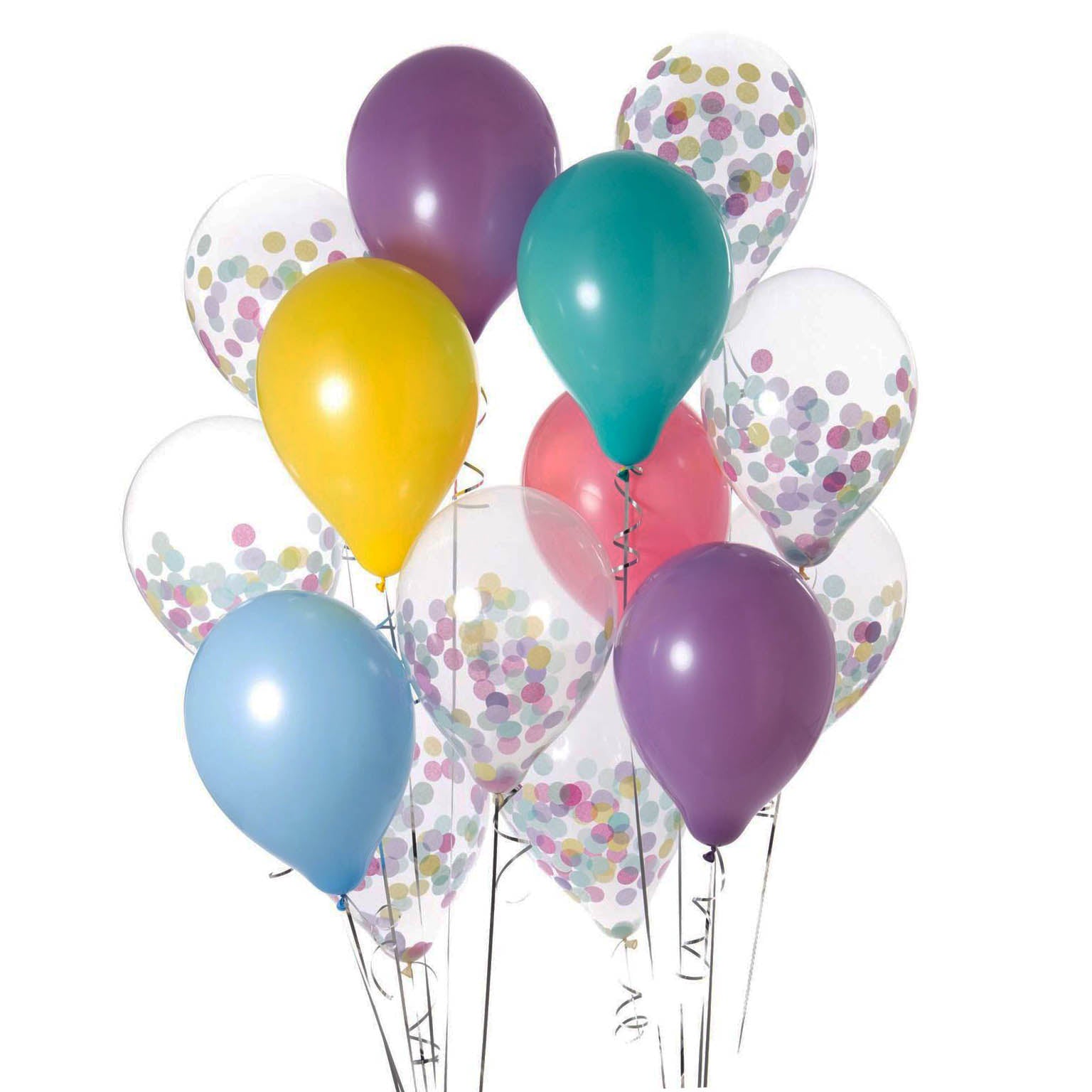 Unicorn  theme Confetti Balloons 12pcs with weight