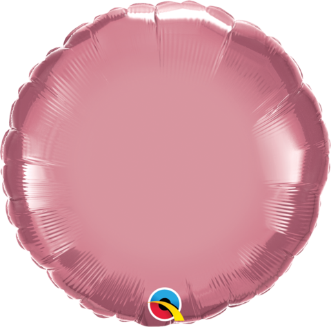 Mauve Chrome Foil Round