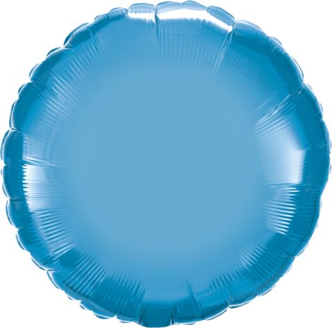 Blue Chrome Foil Round