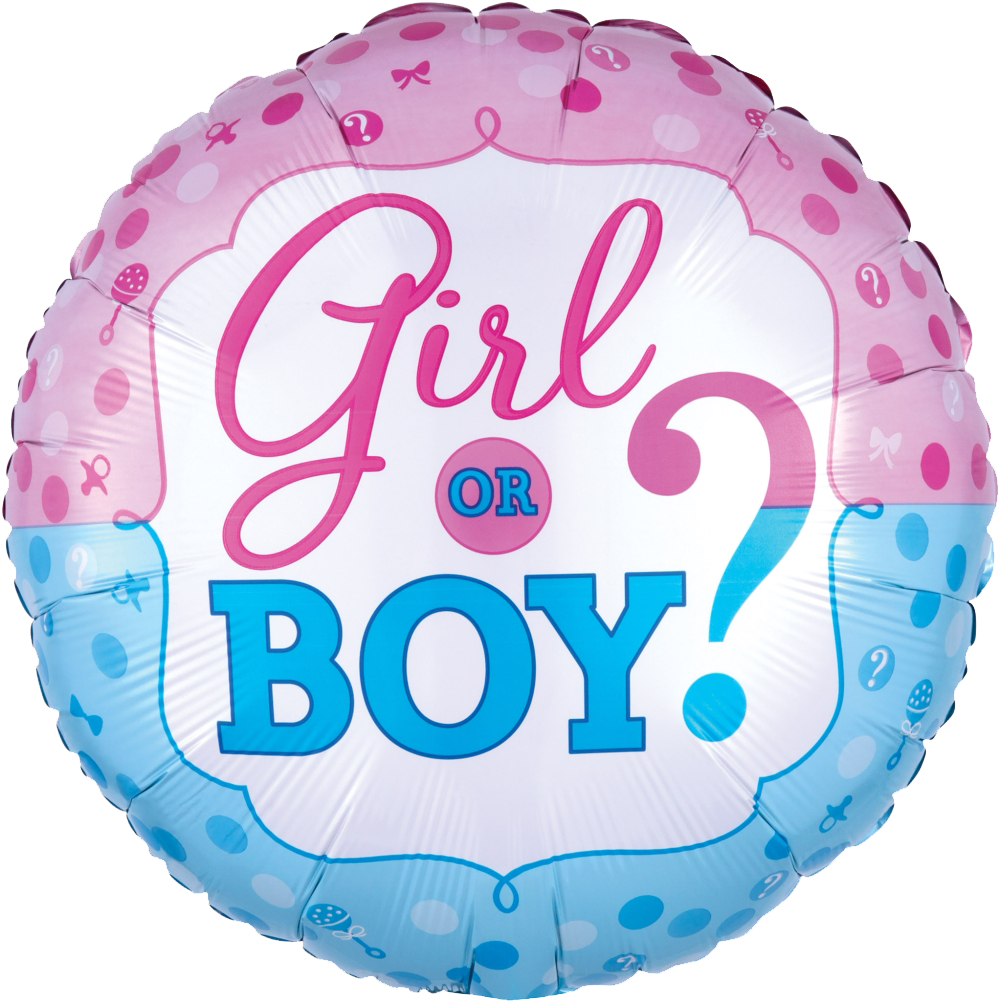 Gender Reveal Foil Balloon  - NOT POSSIBLE TO PUT CONFETTI INSIDE