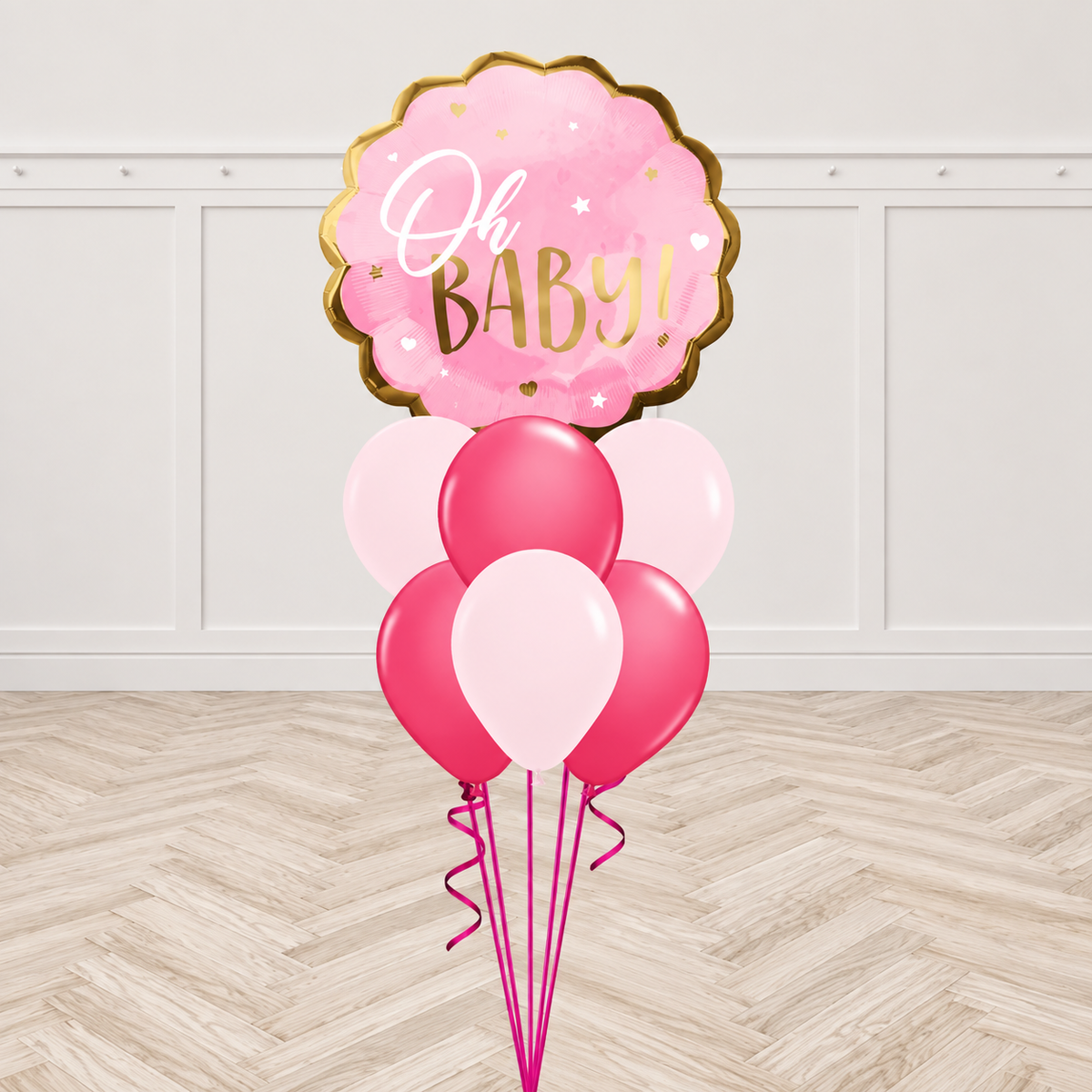 Oh Baby Girl Balloon Bouquet
