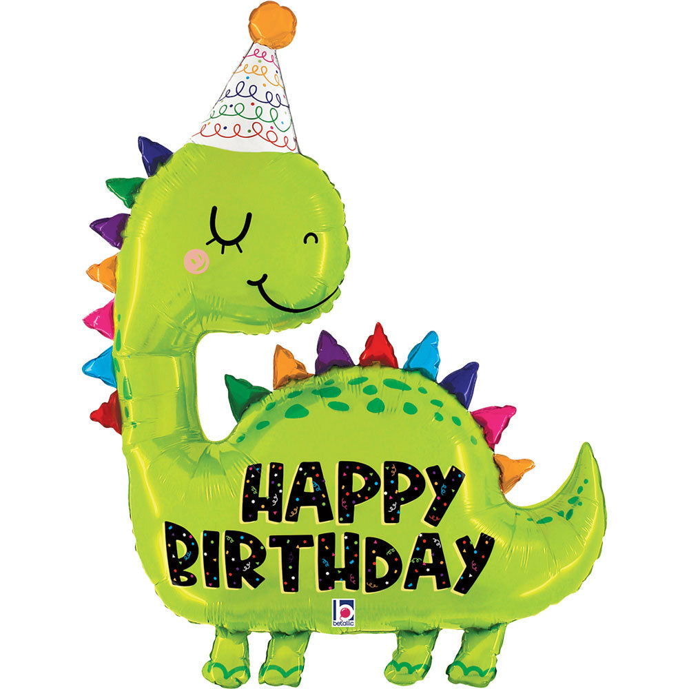 Dino Birthday  Foil balloon with helium