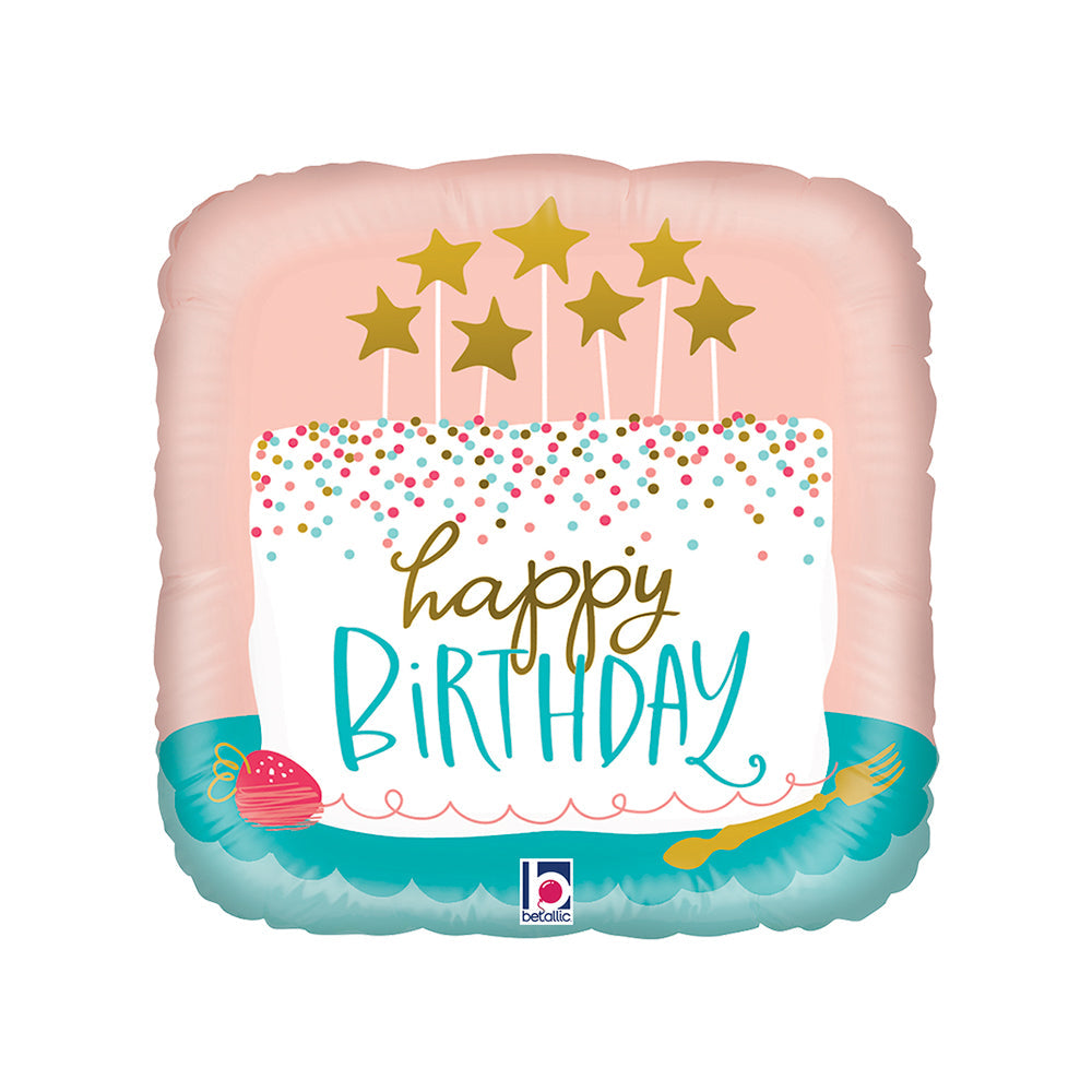 Birthday Confetti Cake  18inches foil balloon