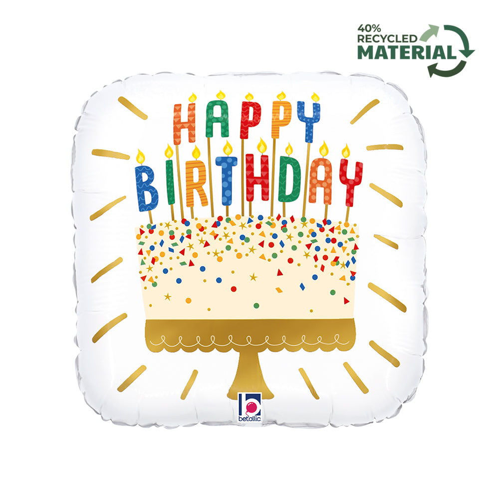 Birthday Cake Candles 18inches foil balloon