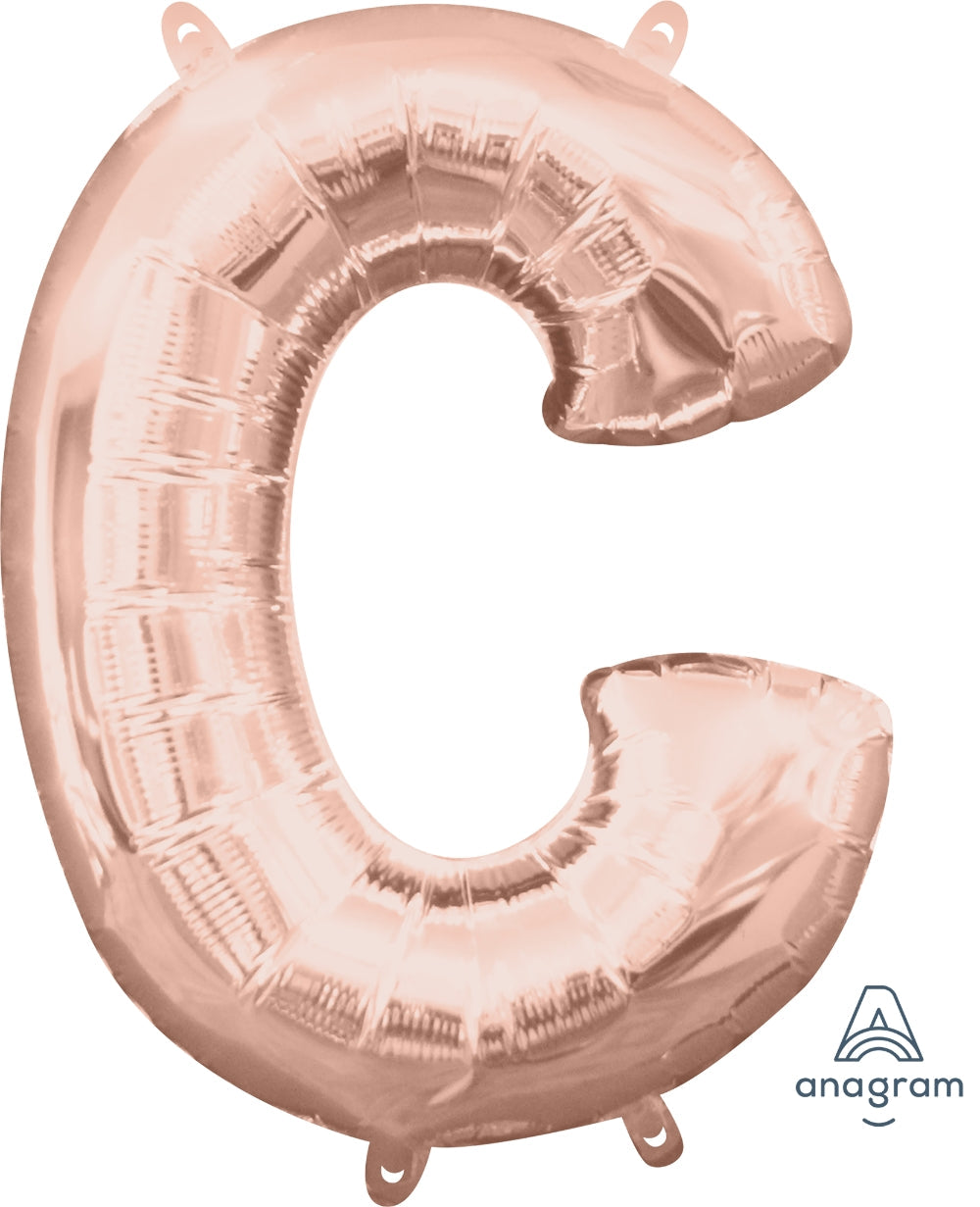 Jumbo Letter C Rose Gold - Helium Filled