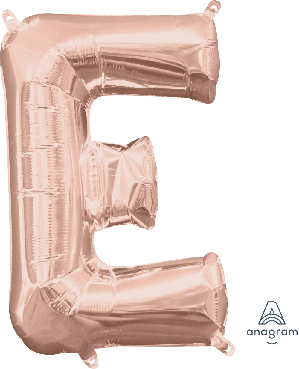 Jumbo Letter E Rose Gold - Helium Filled