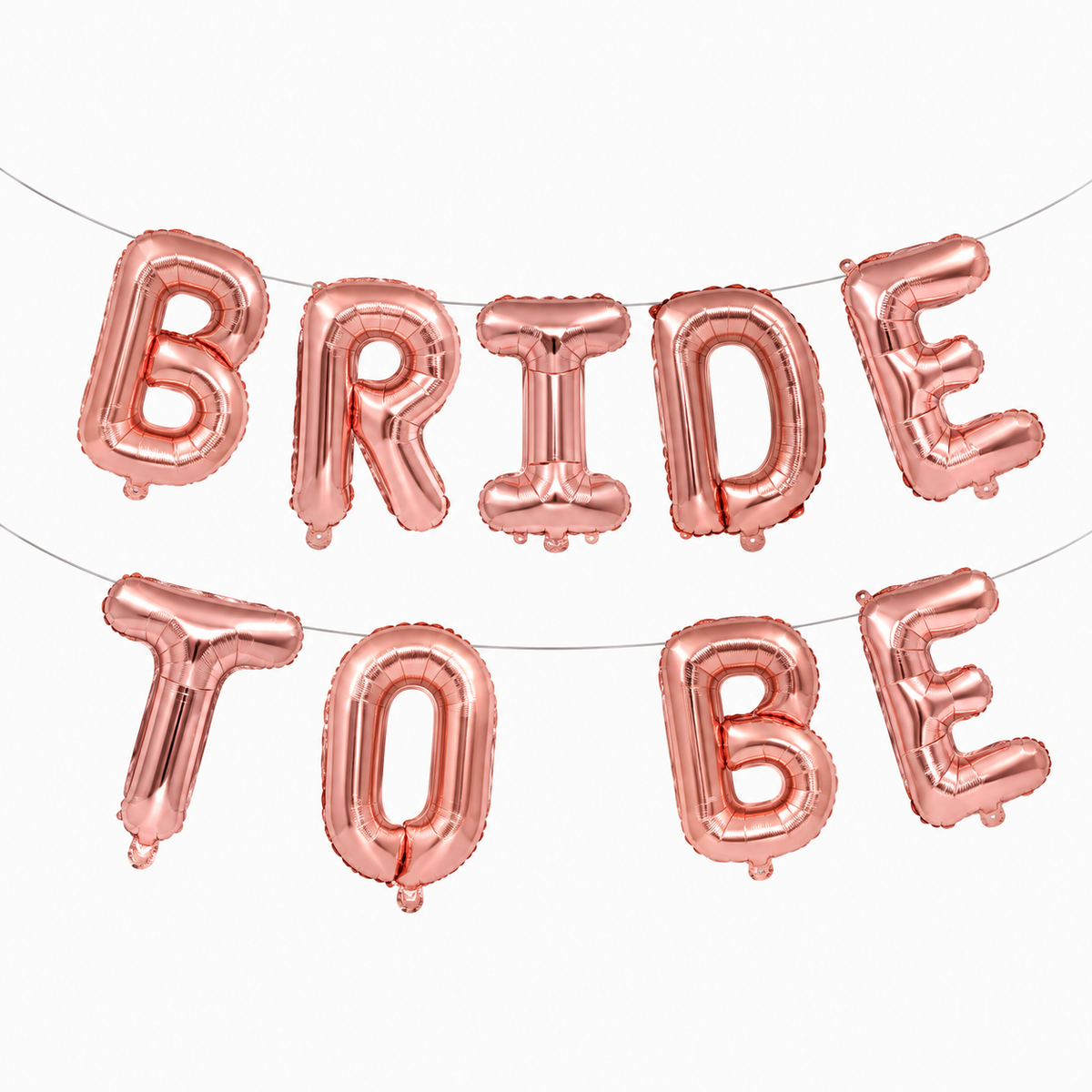 Bride to Be Rose Gold Alphabet Foil Balloon Banner