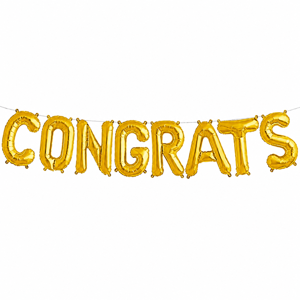 Congrats Gold Alphabet Foil Balloon Banner