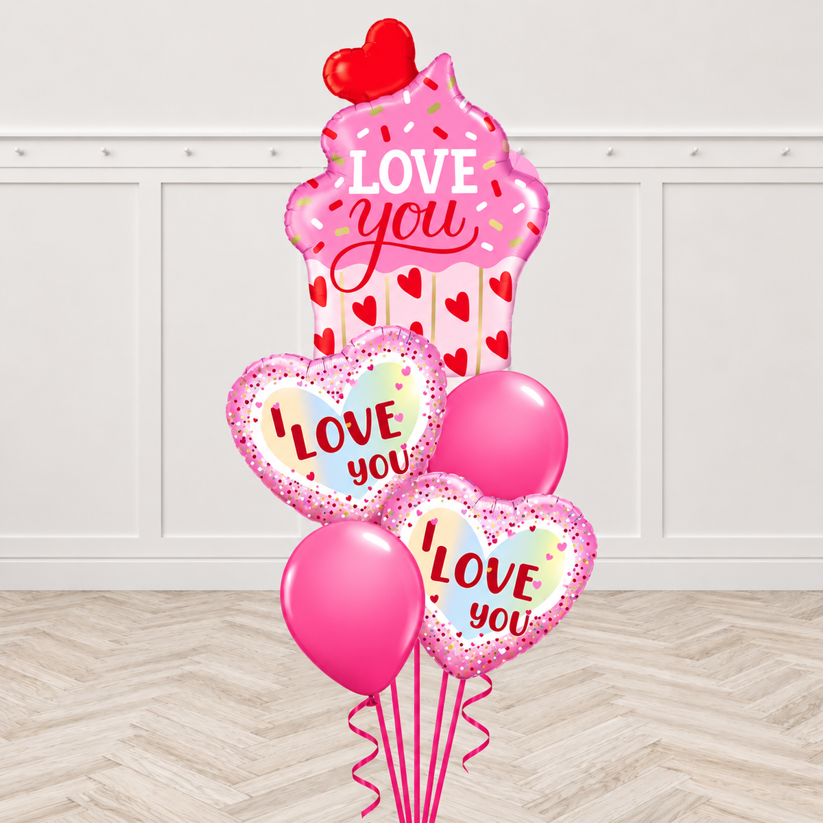Cupcake Love You Balloon Bouquet