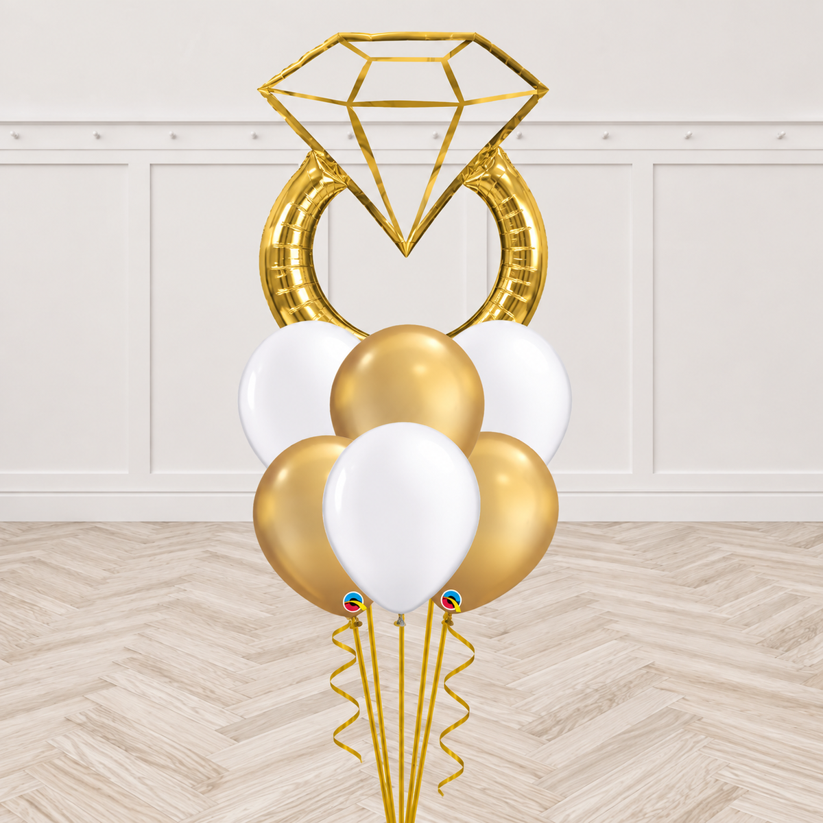 Engagement Ring Balloon Bouquet