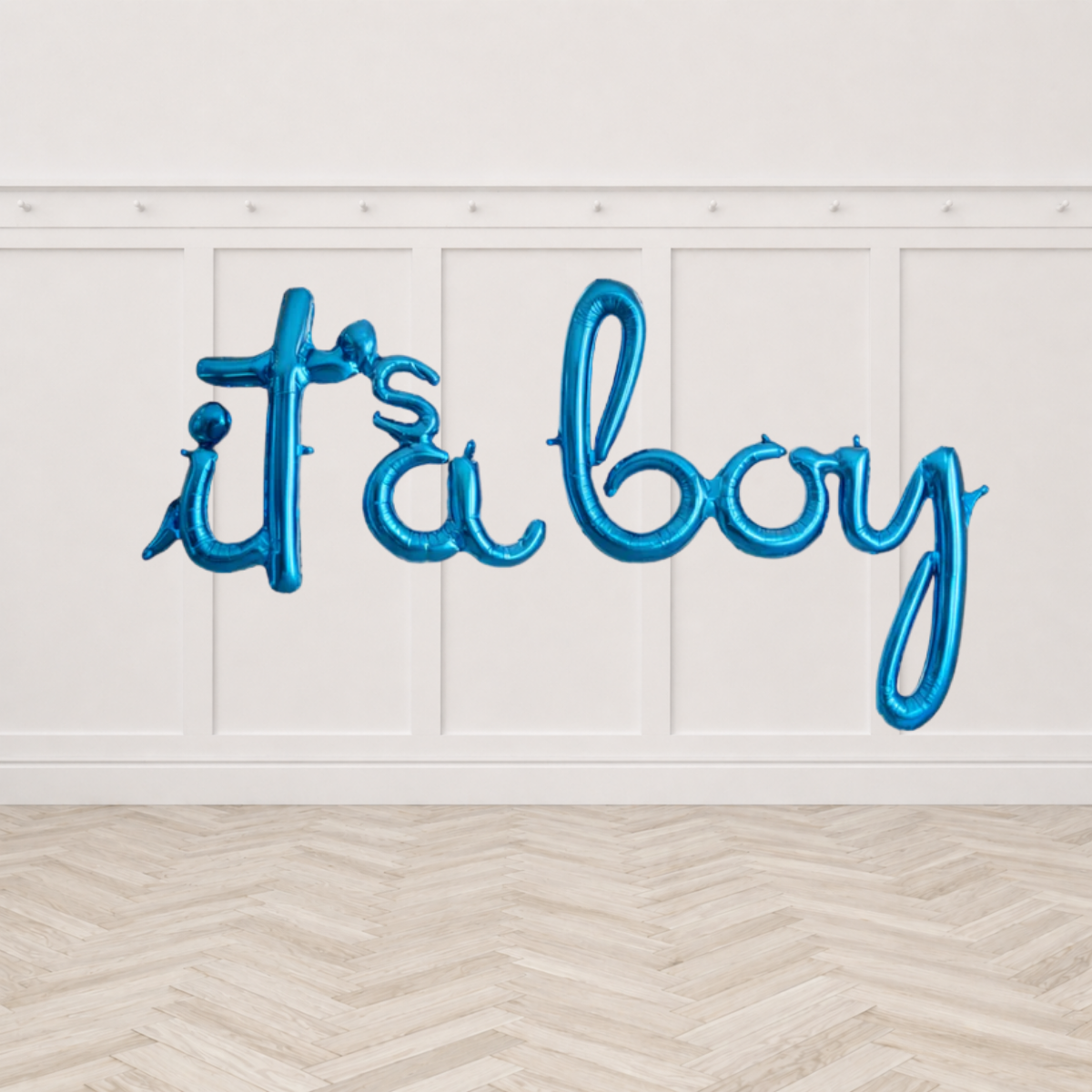 Script It's a Boy Blue Air-Filled Foil Balloon Banner Air-Filled - Non Flying